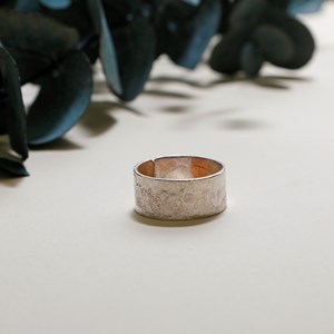 Bague pour hommes cuivre argenté