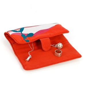 Pochette pour bijoux à rouler en coton