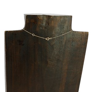 Collier feuille dorée chaîne plaqué or