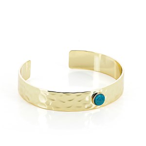 Bracelet jonc doré apatite