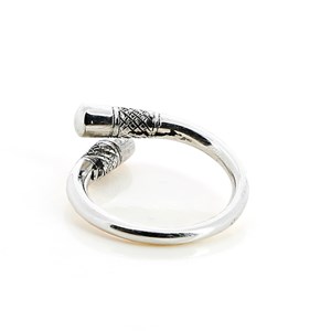 Bague croisée réglable 48-54 en argent
