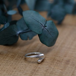 Bague croisée réglable 48-54 en argent