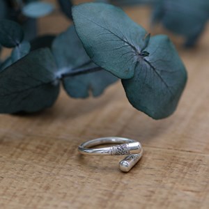 Bague croisée réglable 55-60 en argent