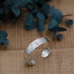 Bracelet gravé en argent 925