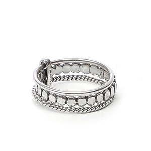 Bague 3 rangs en argent 54