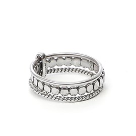 Bague 3 rangs en argent