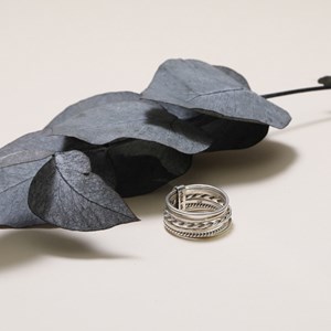 Bague 6 rangs en argent 54