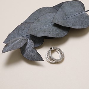 Bague 6 rangs en argent 54