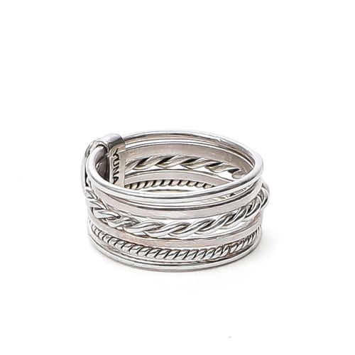 Bague Argent Massif - Modèle Silver Ring T56 - Occasion (État à Vérifier)