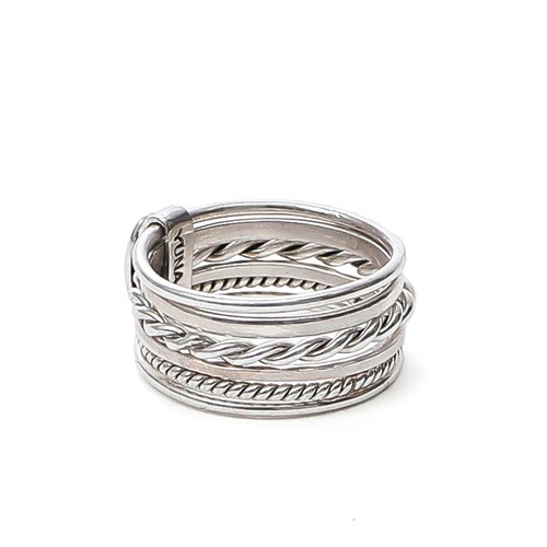 Nature & Découvertes - Bague 6 rangs en argent