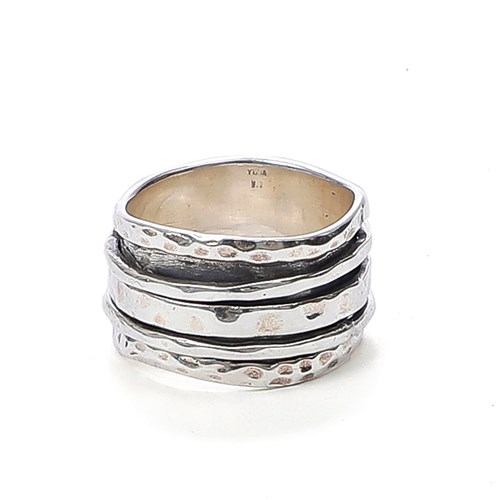 Bague de mditation 3 rangs argent 56