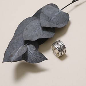 Bague de méditation 6 rangs argent 58