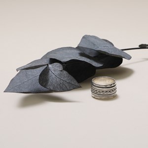 Bague de méditation 6 rangs argent 58