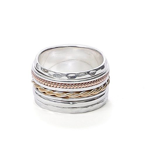 Bague de m ditation dor e et argent 54 Nature D couvertes