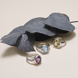 Bague argent et topaze 52