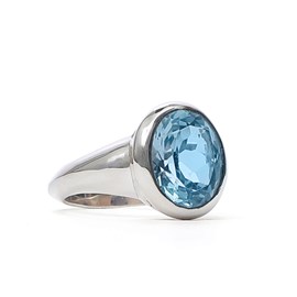 Bague argent et topaze