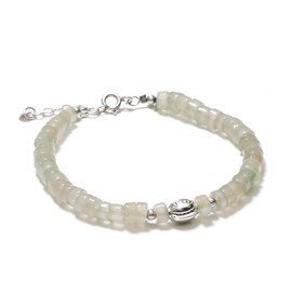 Bracelet argent et quartz blanc