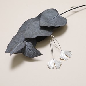 Boucles d'oreilles Gingko argent