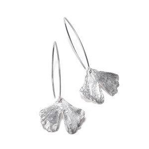 Boucles d'oreilles Gingko argent