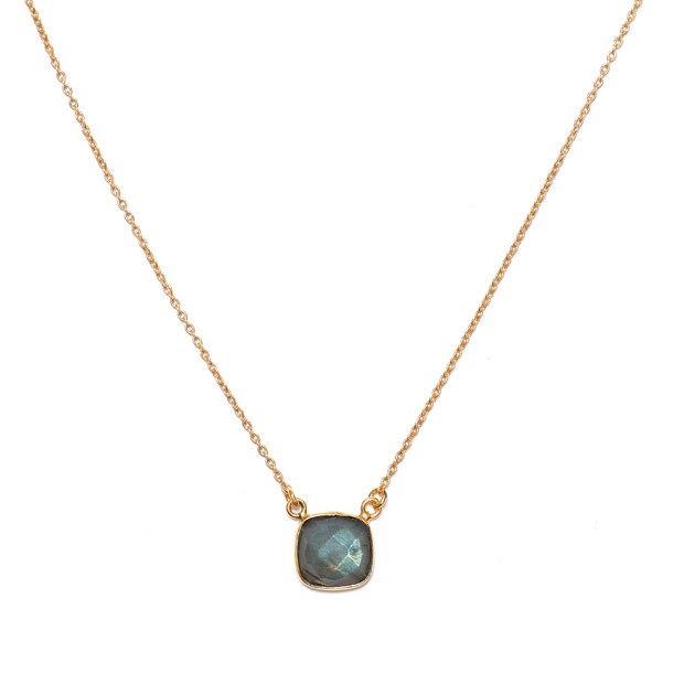 Nature & Découvertes - Collier labradorite et laiton doré