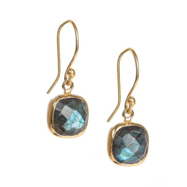 Nature & Découvertes - Boucles d'oreilles labradorite laiton