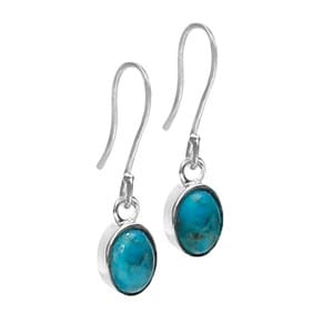 Boucles d'oreilles turquoise argent