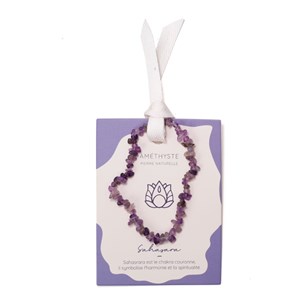 Bracelet chakra couronne améthyste