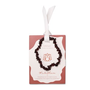 Bracelet chakra racine grenat