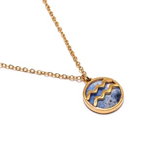 Collier signe astrologique verseau