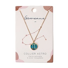 Collier signe astrologique gémeaux