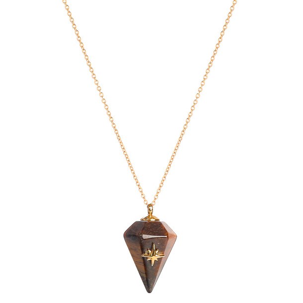 Nature & Découvertes - Collier pendule œil de tigre