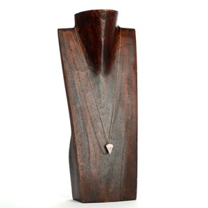 Collier pendule quartz rose