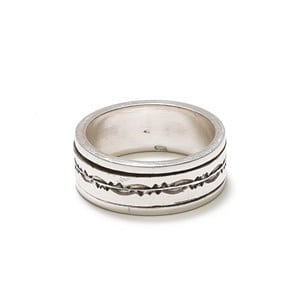 Bague en argent méditation pour homme 61