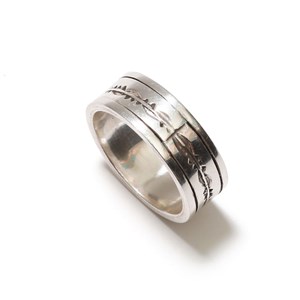 Bague en argent méditation pour homme 65