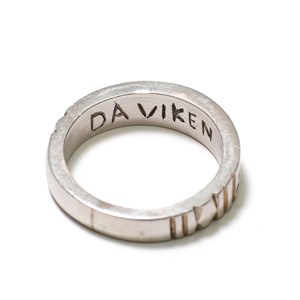Bague fine en argent pour homme 60
