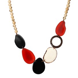 Collier en ivoire végétal