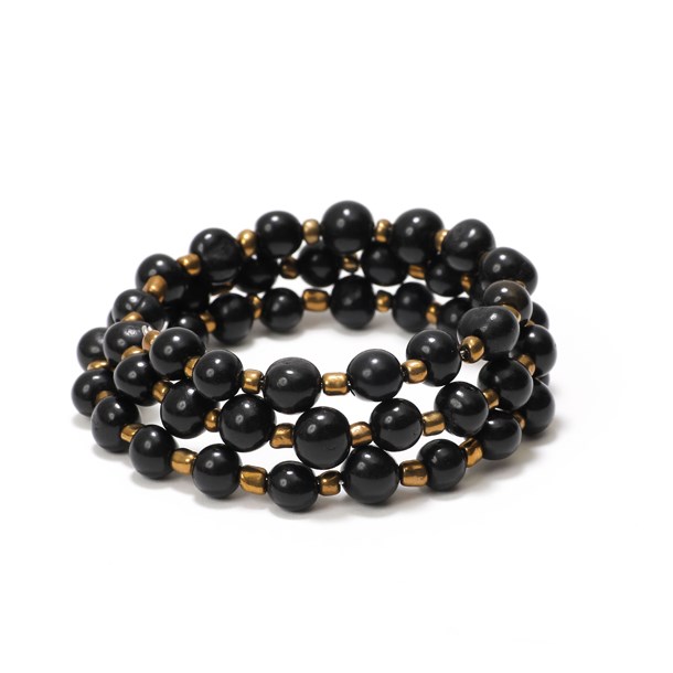 Nature & Découvertes - Bracelet trois rangs baies d'açaï
