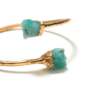 Bracelet jonc émeraude de Colombie