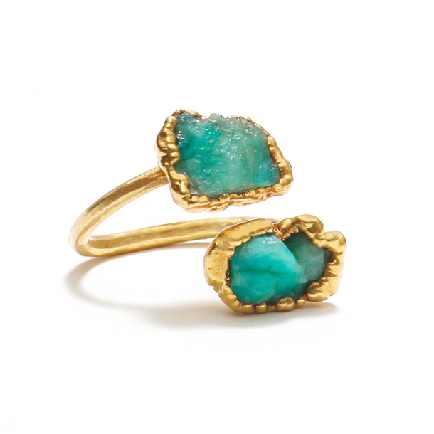 Nature & Découvertes - Bague réglable émeraude de Colombie