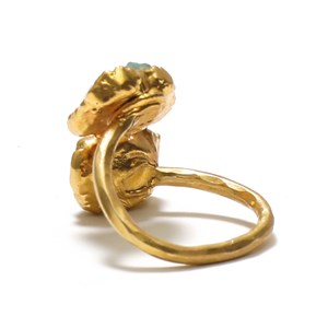 Bague réglable émeraude de Colombie