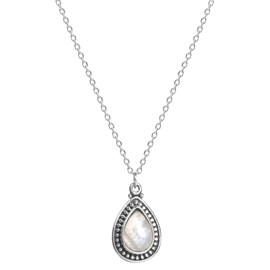 Collier pierre de Lune et argent