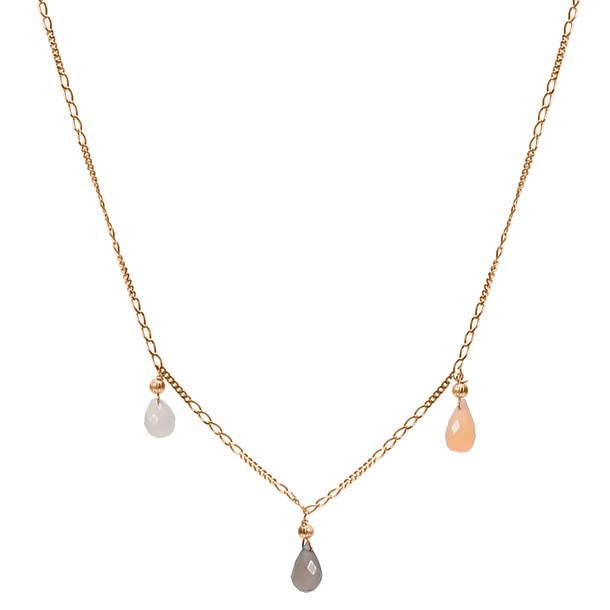 Nature & Découvertes - Collier pierres de lune multicolores