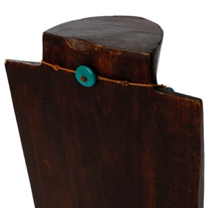 Sautoir açaï et tagua bleu