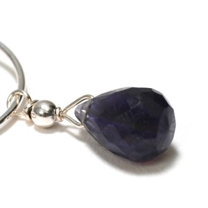 Créoles argent et iolite