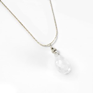 Collier argent et pierre de lune