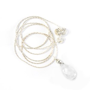 Collier argent et pierre de lune