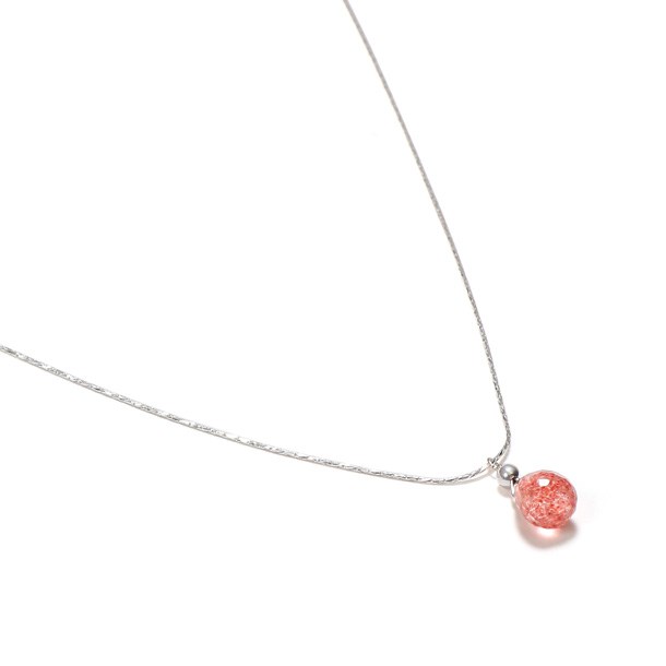 Nature & Découvertes - Collier argent et quartz fraise