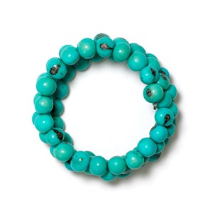 Bracelet açaï et tagua bleu