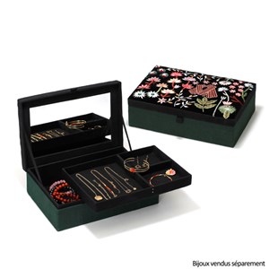 Boîte à bijoux brodée