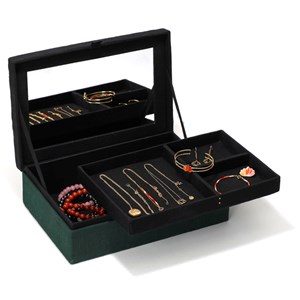 Boîte à bijoux brodée